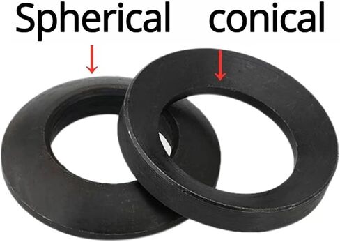 Cone Washer, Cone Washer, Conical Spherical Washer M6 M8 M10 M12 M16 M20 M24 Countersunk Washer Stainless Steel Concave Convex Cone Gasket Carbon Steel (Color : Spherical Carbon, Size : M10(Spherical in Saudi Arabia