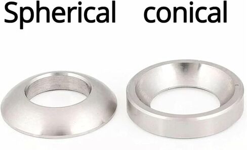 Cone Washer, Cone Washer, Conical Spherical Washer M6 M8 M10 M12 M16 M20 M24 Countersunk Washer Stainless Steel Concave Convex Cone Gasket Carbon Steel (Color : Spherical Carbon, Size : M10(Spherical in Saudi Arabia
