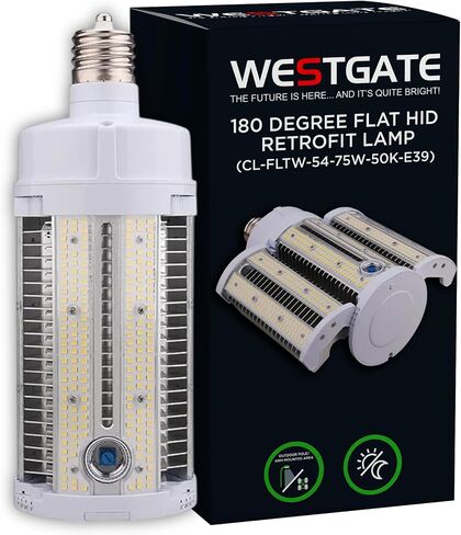 180 Degree Flat HID Corn LED Light 5000K - Retrofit Lamp | Cob Bright Bulb | 16500 Max Lumens | 50,000 Hours | Weatherproof | Ideal for Outdoor & Indoor | Warehouse | Street Area Use - 75/97/110W in Saudi Arabia