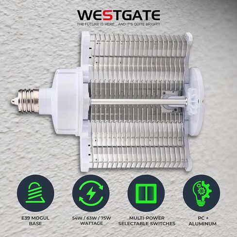180 Degree Flat HID Corn LED Light 5000K - Retrofit Lamp | Cob Bright Bulb | 16500 Max Lumens | 50,000 Hours | Weatherproof | Ideal for Outdoor & Indoor | Warehouse | Street Area Use - 75/97/110W in Saudi Arabia