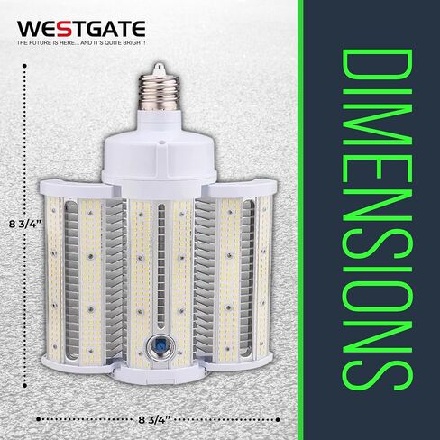 180 Degree Flat HID Corn LED Light 5000K - Retrofit Lamp | Cob Bright Bulb | 16500 Max Lumens | 50,000 Hours | Weatherproof | Ideal for Outdoor & Indoor | Warehouse | Street Area Use - 75/97/110W in Saudi Arabia