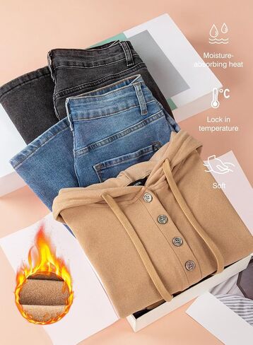 Dokotoo Women's Casual Hoodies Button Collar Drawstring Hooded Solid Long Sleeve Knit Lightweight Sweatshirt Tops in Saudi Arabia