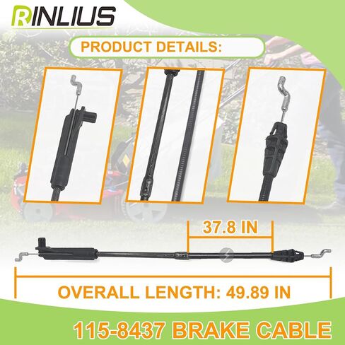كابل فرامل جزازة العشب 133-2622 لـ Toro Turfmaster/Exmark Commercial 30 "المشي خلف Myn Mysers 2-Bail Brake Cable يناسب 22210 ECS180CKA30000 Lawn Myers استبدال 121-2310 in Kuwait
