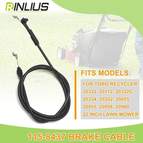 كابل فرامل جزازة العشب 133-2622 لـ Toro Turfmaster/Exmark Commercial 30 "المشي خلف Myn Mysers 2-Bail Brake Cable يناسب 22210 ECS180CKA30000 Lawn Myers استبدال 121-2310 in Kuwait