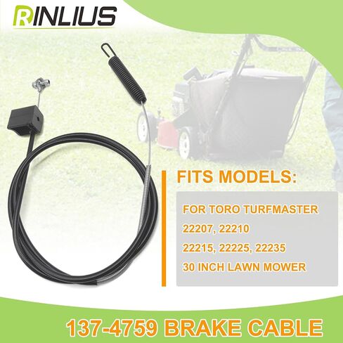 كابل فرامل جزازة العشب 133-2622 لـ Toro Turfmaster/Exmark Commercial 30 "المشي خلف Myn Mysers 2-Bail Brake Cable يناسب 22210 ECS180CKA30000 Lawn Myers استبدال 121-2310 in Kuwait