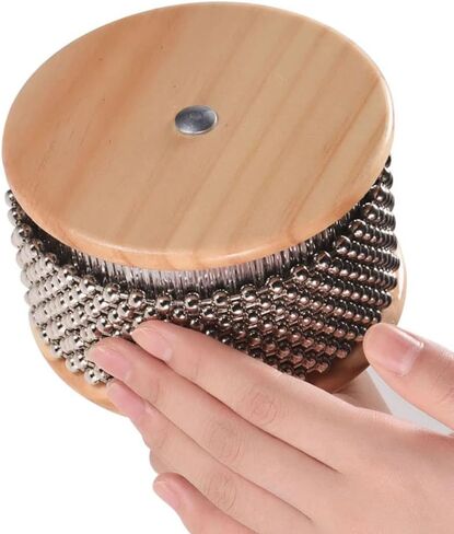 Matybobe Wooden Cabasa Percussion Musical Musical chain chain و Cylinder Pop Pop Shaker for Classroom Band متوسطة الحجم in Saudi Arabia