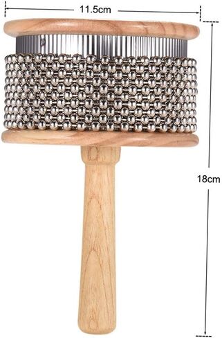 Matybobe Wooden Cabasa Percussion Musical Musical chain chain و Cylinder Pop Pop Shaker for Classroom Band متوسطة الحجم in Saudi Arabia