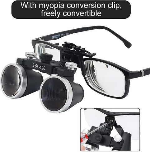Surgical Medical Binocular Loupes, 2.5X/3.5X Head-Mounted LED Light Dental Magnifying Glass, Used in Orthopedics, Microsurgery, Surgery, Oral Surgery in Saudi Arabia