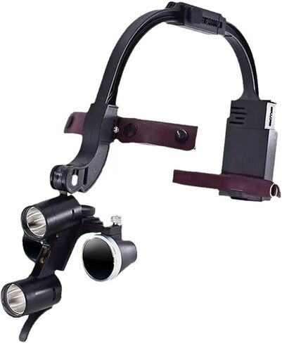 Head-Mounted Dental Loupes, Binocular Dental Loupes Surgical Magnifier with LED HeadLamp 3.5X Magnification, Dentist Surgical Lab Equipment Magnifier in Saudi Arabia