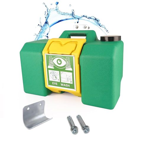 8 Gallon Eye Wash Station, Portable Eyewash Station OSHA-Approved, Wall Mounted Emergency Eyewash Station Kit with Dual Spray, First Aid Eye Wash Station for Factories, Laboratories(Green) in Saudi Arabia