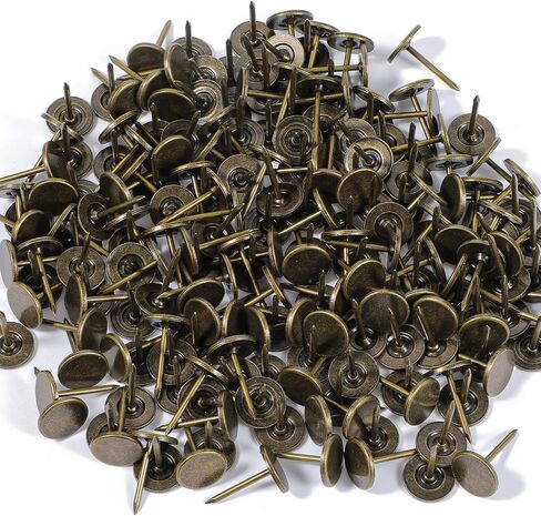 200 PCS قابلة لإعادة الاستخدام للخدمة الثقيلة مسطحة الدفع دبابيس المفروشات إبهام اللمسات البرونزية على الطراز الطراز المفروش in Kuwait