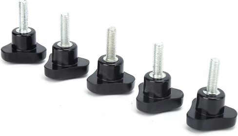 مقبض القفل المثلث مقبض قفل 5pcs الصلب البلاستيكي متين M6 السطح الأملس مضاد لليد قبضة يدوية المسمار الجوز المسمار لآلات خزائن الأثاث (M6 * 32 * 20) in Saudi Arabia