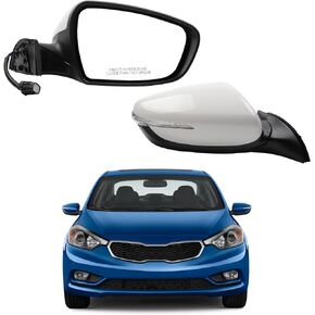 Dasbecan Side Side Mirror أسود متوافق مع 2014 2015 2016 Kia Forte الجانب الخلفي الأيمن مع طي يدوي ، ساخن ، زجاج الطاقة استبدال# 87620A7200 KI1321181 (5 دبابيس) in Kuwait