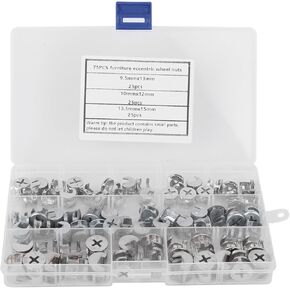 and Sturdy 75Pcs Cam Nut Furniture Eccentric Wheel Nut Set 3-in-1 Connector Fastener Hardware Tools for Panel and Office Furniture in Saudi Arabia
