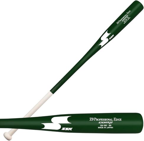 SSK Z9 Professional Edge Comp Compans Wood Fungo Bat 33 "35" 37 " - البيسبول والكرة اللينة - 22+ ألوان - ضمان 60 يومًا (33" ، طبيعي/غابات/أبيض) in Saudi Arabia