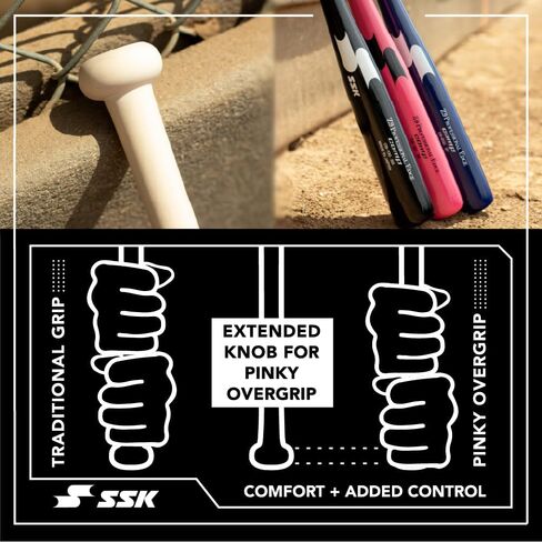 SSK Z9 Professional Edge Comp Compans Wood Fungo Bat 33 "35" 37 " - البيسبول والكرة اللينة - 22+ ألوان - ضمان 60 يومًا (33" ، طبيعي/غابات/أبيض) in Saudi Arabia