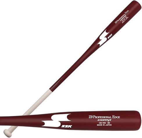 SSK Z9 Professional Edge Comp Coaches Wood Fungo Bat 33" 35" 37" - Baseball & Softball – 22+ Colors - 60 Day Warranty (37", Natural/Maroon/White) in Saudi Arabia