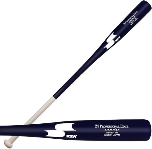 SSK Z9 Professional Edge Comp Compans Wood Fungo BAT 33 "35" 37 " - لعبة البيسبول والكرة اللينة - 22+ ألوان - ضمان 60 يومًا (33" ، طبيعي/بحري/أبيض) in Saudi Arabia