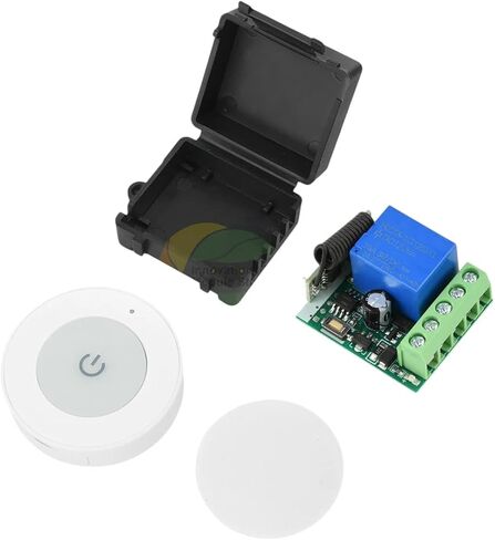 433MHz DC 12V Universal Wirieless Remote Control Switch 1-channel relay module with shell circular sticker switch in Saudi Arabia