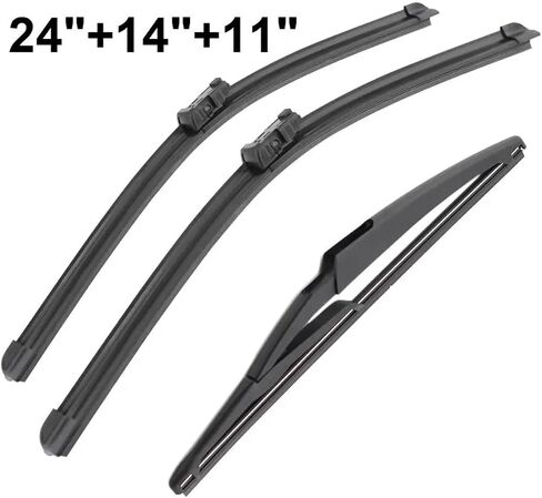 1/2/3/4/6PCS Car Wiper Fit For 500 312 2007-2017 Front Rear Wiper Blades Brushes Accessories 2011 2012 2013 2014 2015 2016(Rear Wiper) in Saudi Arabia