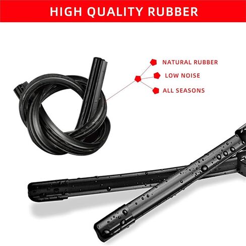 1/2/3/4/6PCS Car Wiper Fit For 500 312 2007-2017 Front Rear Wiper Blades Brushes Accessories 2011 2012 2013 2014 2015 2016(Rear Wiper) in Saudi Arabia