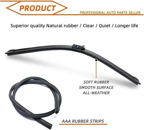 3PCS Car Wiper Fit For VW Fit For Golf 5 2003-2009 Front Rear Windshield Four Seasons Accessories 2003 2004 2005 2006 2007 2008 2009(6PCS) in Saudi Arabia