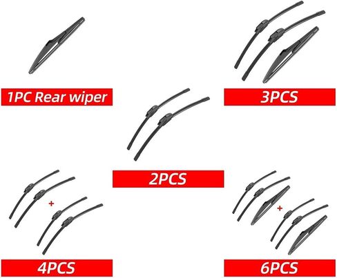 3pcs ممسحة السيارة لصالح Jeep Compass MK2 MP/552 2016-2020 Front Piper Blades Excessories 2016 2017 2018 2019 2020 (2 pcs) in Kuwait