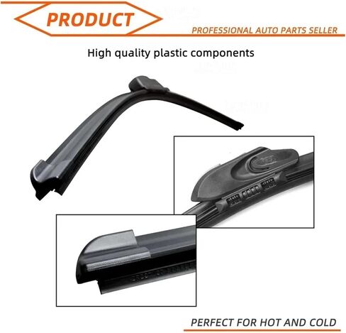 Wiper Blade Universal General J U Hook 13"14"16"17"18"19"20"21" 22" 24" 26"28" Windshield Windscreen Rubber Car Accessories(16inch (400mm)) in Saudi Arabia