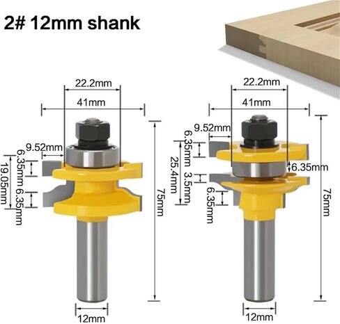 2pcs 12mm 1/2 "Handle Drill Bit(NO1 12.7mm Shank) in Saudi Arabia