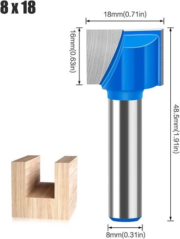 8mm Shank 10-35mm Bit Milling Cutter 1pcs(5Pcs-1 8mm Shank) in Saudi Arabia