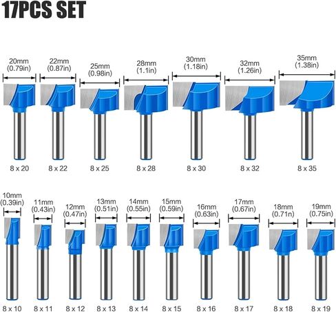 8mm Shank 10-35mm Bit Milling Cutter 1pcs(5Pcs-1 8mm Shank) in Saudi Arabia
