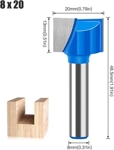 8mm Shank 10-35mm Bit Milling Cutter 1pcs(5Pcs-1 8mm Shank) in Saudi Arabia