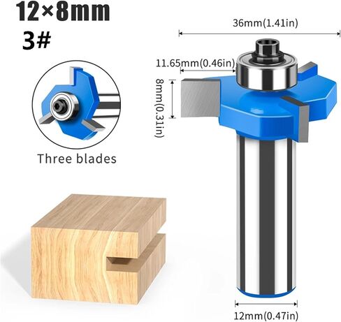 12mm 1/2in Shank Bit Milling Cutter 1pcs(5#) in Saudi Arabia