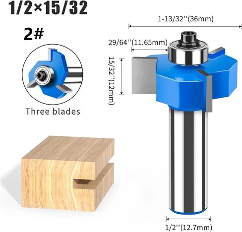 12mm 1/2in Shank Bit Milling Cutter 1pcs(5#) in Saudi Arabia