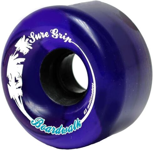 Sure-Grip Boardwalk Wheels - Made Super Hi Rebound Urethane - 78A Durometer - Ideal for Outdoor Skating, Beginner Friendly - Comes in Pack of 8, Purple (65mm D X 36mm W Size) in Saudi Arabia