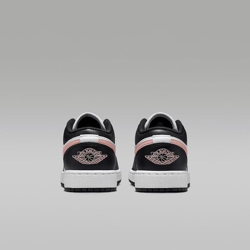 Air Jordan 1 Low Big Kids' Shoes (White/Black/Rust Pink) in Saudi Arabia