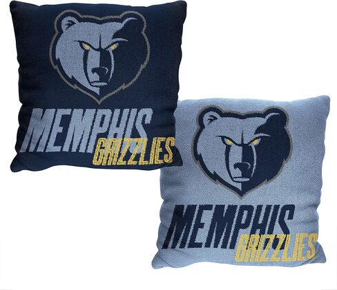 NORTHWEST NBA Memphis Grizzlies Reverb 20 x 20 Double Sided Jacquard Accent Throw Pillow in Saudi Arabia