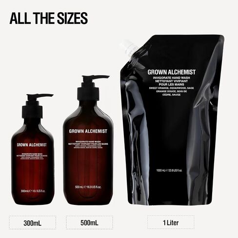 Grown Alchemist Invigorate Hand Wash. Sweet Orange, Cedarwood, Sage. Soothe, Soap to Gently Cleanse & Nourish Skin, (300mL). in Kuwait