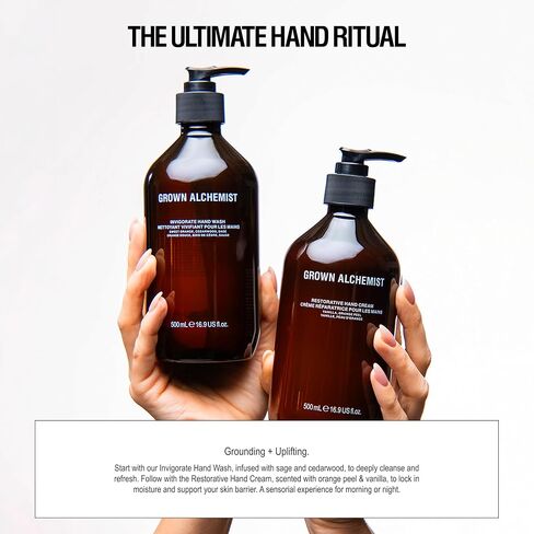 Grown Alchemist Invigorate Hand Wash. Sweet Orange, Cedarwood, Sage. Soothe, Soap to Gently Cleanse & Nourish Skin, (300mL). in Kuwait