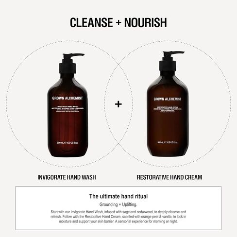 Grown Alchemist Invigorate Hand Wash. Sweet Orange, Cedarwood, Sage. Soothe, Soap to Gently Cleanse & Nourish Skin, (300mL). in Kuwait