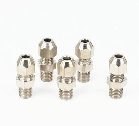 توصيل موصل Qinlu-brass تركيب 5pcs M5 M6 M8 ذكر إلى 4 مم 6 مم من النحاس المطلي بالنيكل المطلي بالضغط النحاسي ، مقاومة التآكل (M6x1.0 ، تناسب أنبوب OD 4MM) in Saudi Arabia
