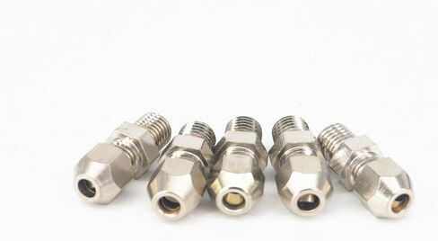 توصيل موصل Qinlu-brass تركيب 5pcs M5 M6 M8 ذكر إلى 4 مم 6 مم من النحاس المطلي بالنيكل المطلي بالضغط النحاسي ، مقاومة التآكل (M6x1.0 ، تناسب أنبوب OD 4MM) in Saudi Arabia