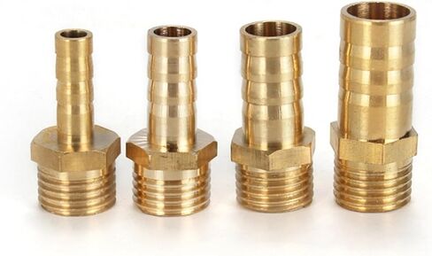 موصل qinlu-brass خرطوم تركيب 4 مم 6 مم 8 مم 10 مم 12 مم 14 مم 16 مم 19 مم خرطوم خرطوم بارب X 1/8 "1/4" 3/8 "1/2" 3/4 "1" موصل تركيب أنبوب النحاس الذكري ، مقاومة التآكل (6 مم ، 1/8 ") in Saudi Arabia