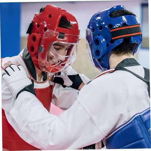 Toyandona 2pcs Sports Face Guard قابلة للفصل حارس القناع Taekwondo Tove Training للتدريب على الملاكمة وفنون القتال in Saudi Arabia