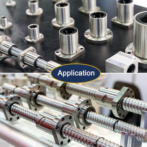 uxcell LMF8LUU Linear Ball Bearings 8mm Bore 15mm OD 45mm Length Round Flange Nickel Plated with Screws for CNC Machine 3D Printer 2pcs in Saudi Arabia