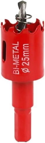 1 بوصة (25 ملم) HSS ثنائي الثقب ثنائي المعدني بتات - مجموعة منشار الثقب مع الشجرة للخشب والبلاستيك والدراسات الجافة والمعادن والبلاط السقف - تشمل حفر تجريبي للتنقيب الدقيق in Kuwait