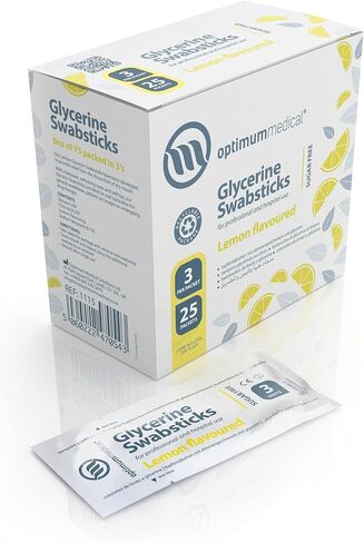 Mediate Medical Glycerin Swabsticks (X75) - نكهة السوداء السوداء اللطيفة تذوق السكر عصي مسحة خالية in Saudi Arabia