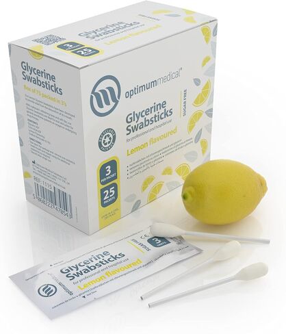 Mediate Medical Glycerin Swabsticks (X75) - نكهة السوداء السوداء اللطيفة تذوق السكر عصي مسحة خالية in Saudi Arabia