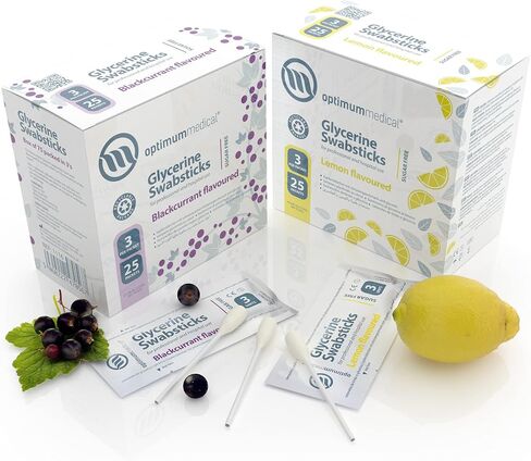 Mediate Medical Glycerin Swabsticks (X75) - نكهة السوداء السوداء اللطيفة تذوق السكر عصي مسحة خالية in Saudi Arabia