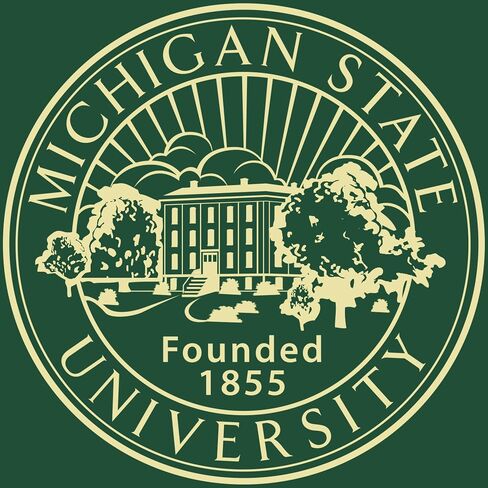 Michigan State University 11" w x 8.5" h Diploma Frame - Fits a bachelor's and master's - Gold Embossed Diploma Frame - Mahogany Moulding with Tartan Green and Gold Matting in Saudi Arabia